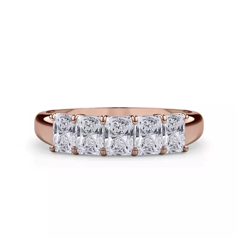 Radiant Cut Lab Diamond 5 Stone Ring (1.00 ct. tw.)