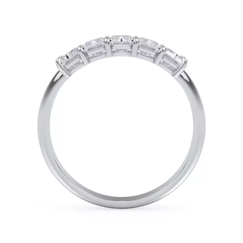 18K White Gold Radiant Cut Lab Diamond 5 Stone Ring (1.00 ct. tw.)