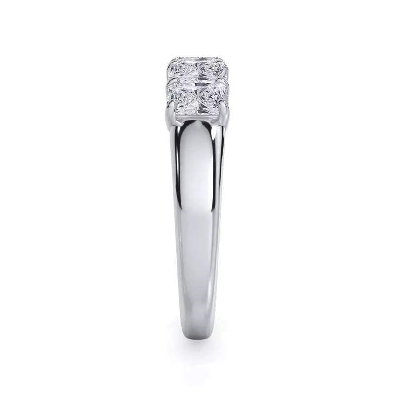 18K White Gold Radiant Cut Lab Diamond 5 Stone Ring (1.00 ct. tw.)