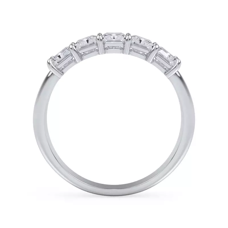 Platinum Radiant Cut Lab Diamond 5 Stone Ring (1.50 ct. tw.)