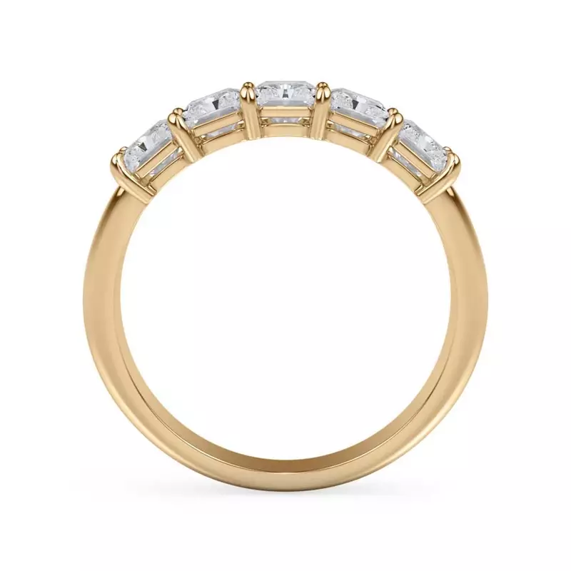 14K Yellow Gold Radiant Cut Lab Diamond 5 Stone Ring (2.00 ct. tw.)