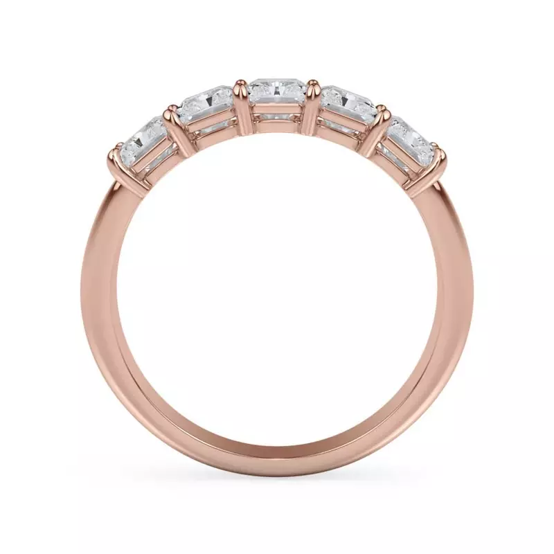 18K Rose Gold Radiant Cut Diamond 5 Stone Ring (2.00 ct. tw.)