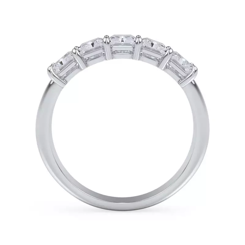 18K White Gold Radiant Cut Diamond 5 Stone Ring (2.00 ct. tw.)