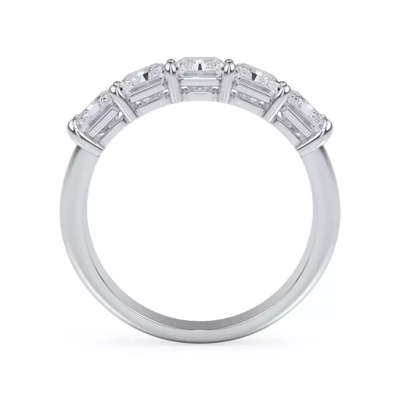 14K White Gold Radiant Cut Lab Diamond 5 Stone Ring (2.50 ct. tw.)