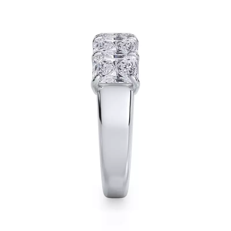 14K White Gold Radiant Cut Lab Diamond 5 Stone Ring (2.50 ct. tw.)