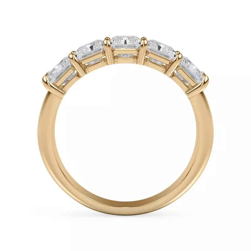 14K Yellow Gold Radiant Cut Lab Diamond 5 Stone Ring (2.50 ct. tw.)