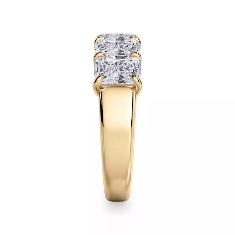 14K Yellow Gold Radiant Cut Lab Diamond 5 Stone Ring (2.50 ct. tw.)