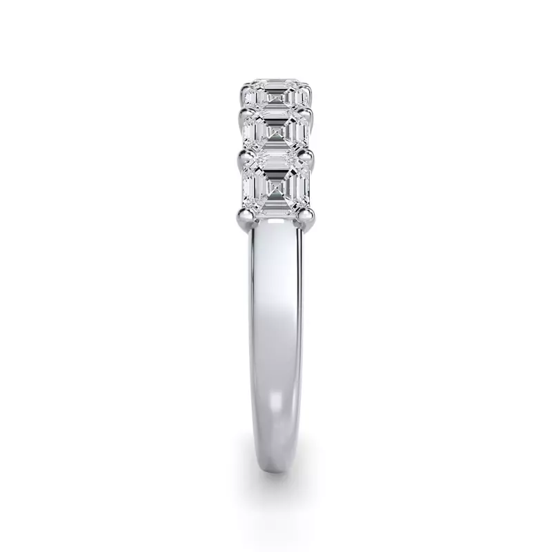 14K White Gold Asscher Cut Lab Diamond 7 Stone Ring (1.00 ct. tw.)
