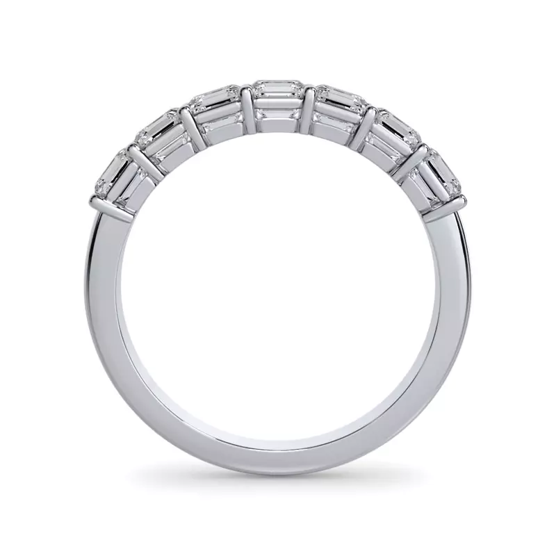 14K White Gold Asscher Cut Lab Diamond 7 Stone Ring (1.00 ct. tw.)