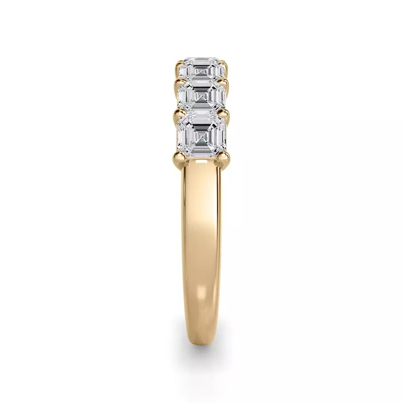 14K Yellow Gold Asscher Cut Lab Diamond 7 Stone Ring (1.00 ct. tw.)