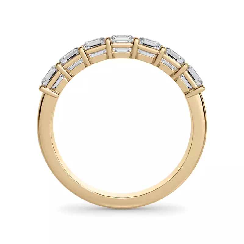 14K Yellow Gold Asscher Cut Lab Diamond 7 Stone Ring (1.00 ct. tw.)