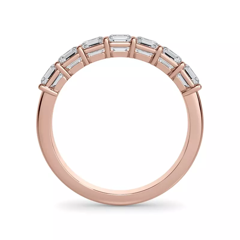 18K Rose Gold Asscher Cut Lab Diamond 7 Stone Ring (1.00 ct. tw.)