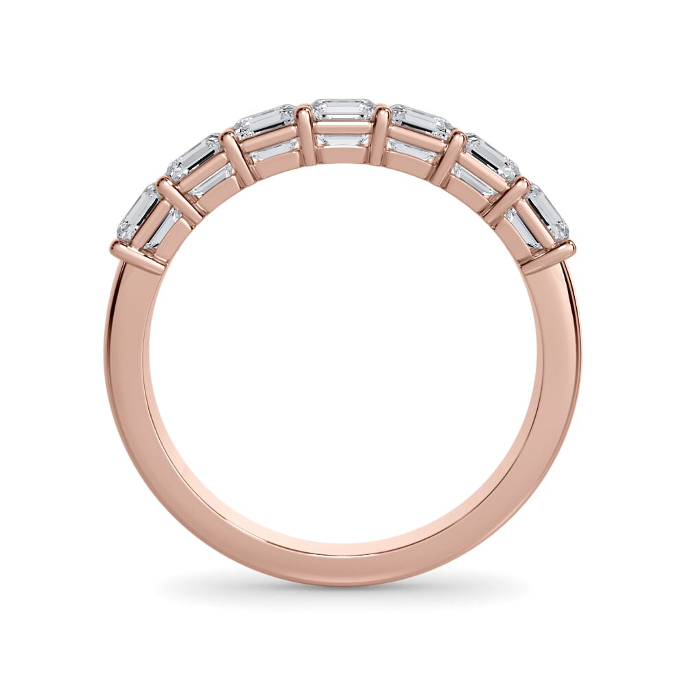 18K Rose Gold Asscher Cut Diamond 7 Stone Ring (1.00 ct. tw.)
