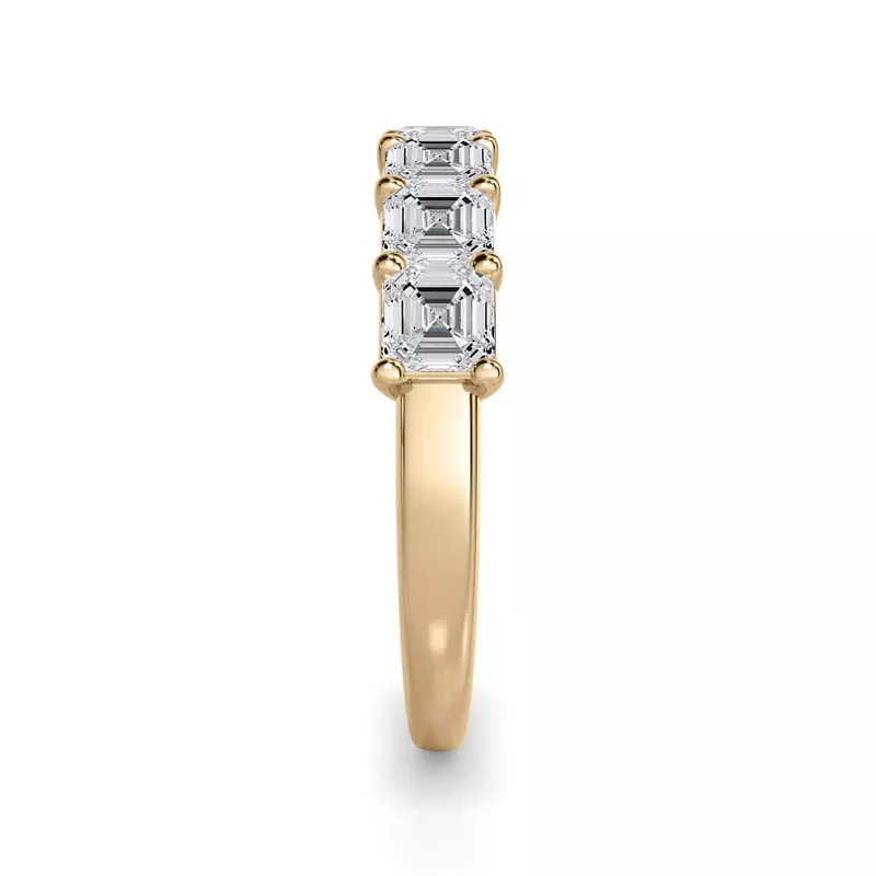 14K Yellow Gold Asscher Cut Lab Diamond 7 Stone Ring (1.50 ct. tw.)