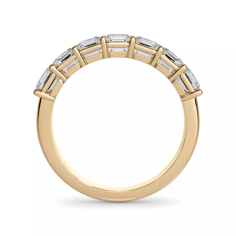 14K Yellow Gold Asscher Cut Lab Diamond 7 Stone Ring (1.50 ct. tw.)