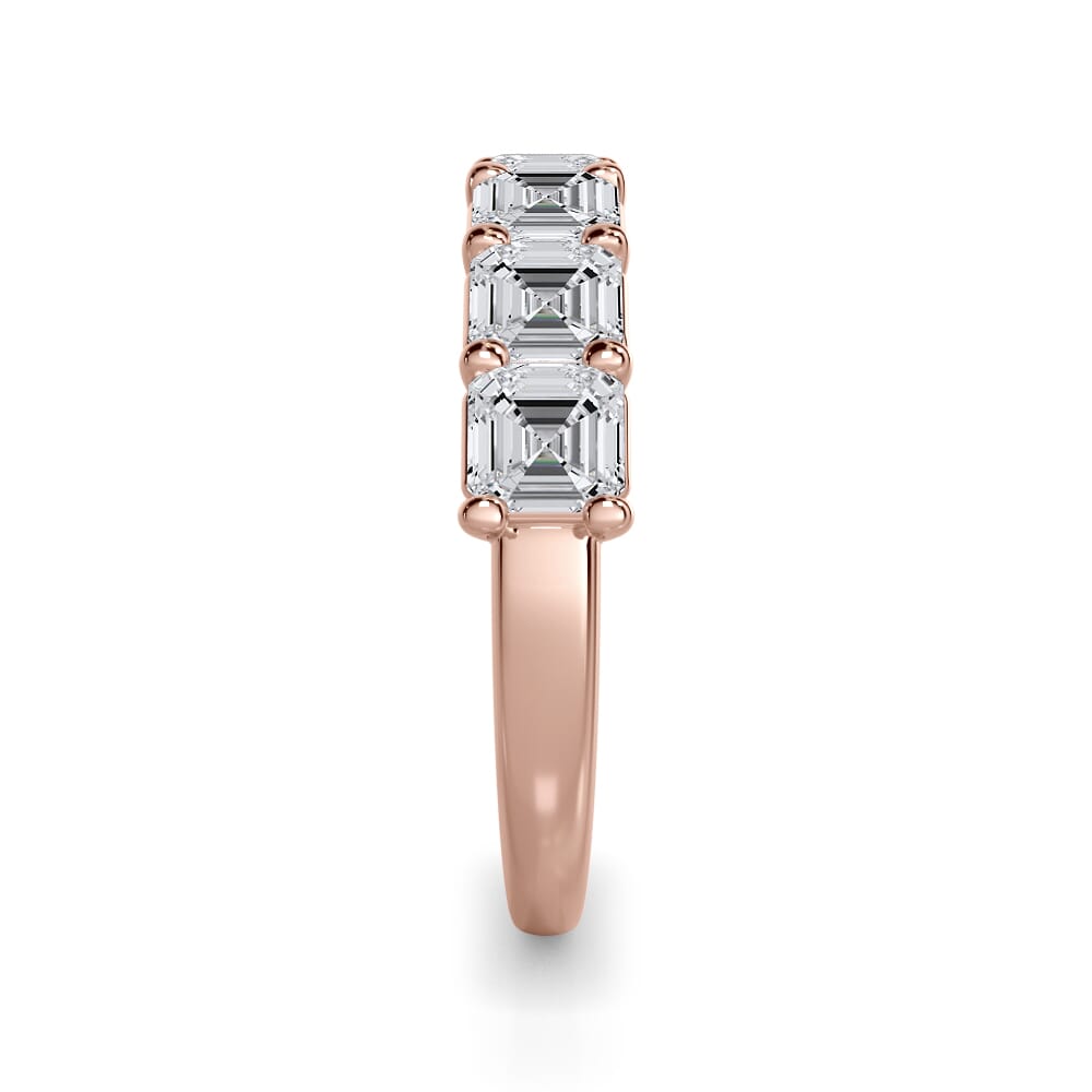 14K Rose Gold Asscher Cut Diamond 7 Stone Ring (2.00 ct. tw.)