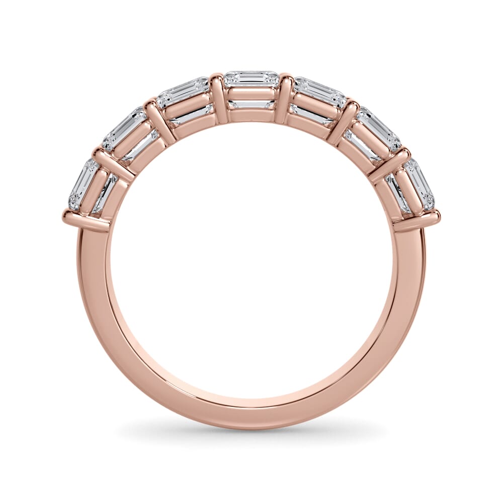 14K Rose Gold Asscher Cut Diamond 7 Stone Ring (2.00 ct. tw.)