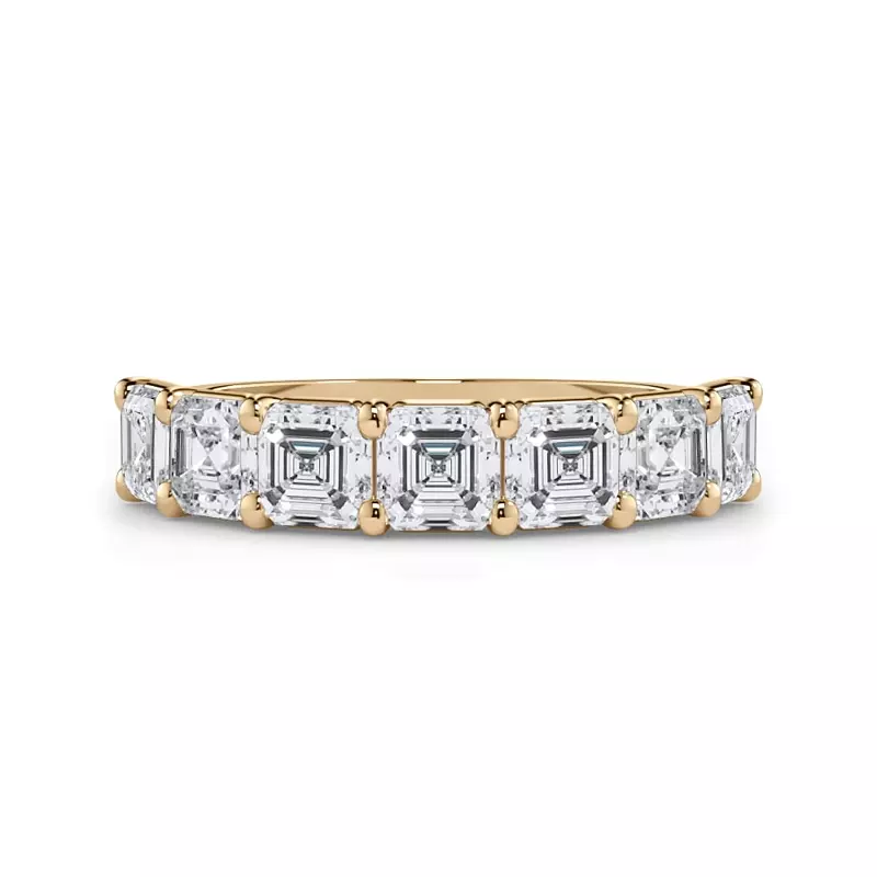 14K Yellow Gold Asscher Cut Diamond 7 Stone Ring (2.00 ct. tw.)