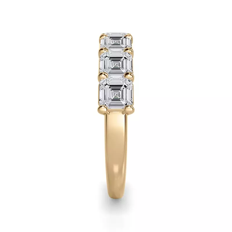 14K Yellow Gold Asscher Cut Diamond 7 Stone Ring (2.00 ct. tw.)
