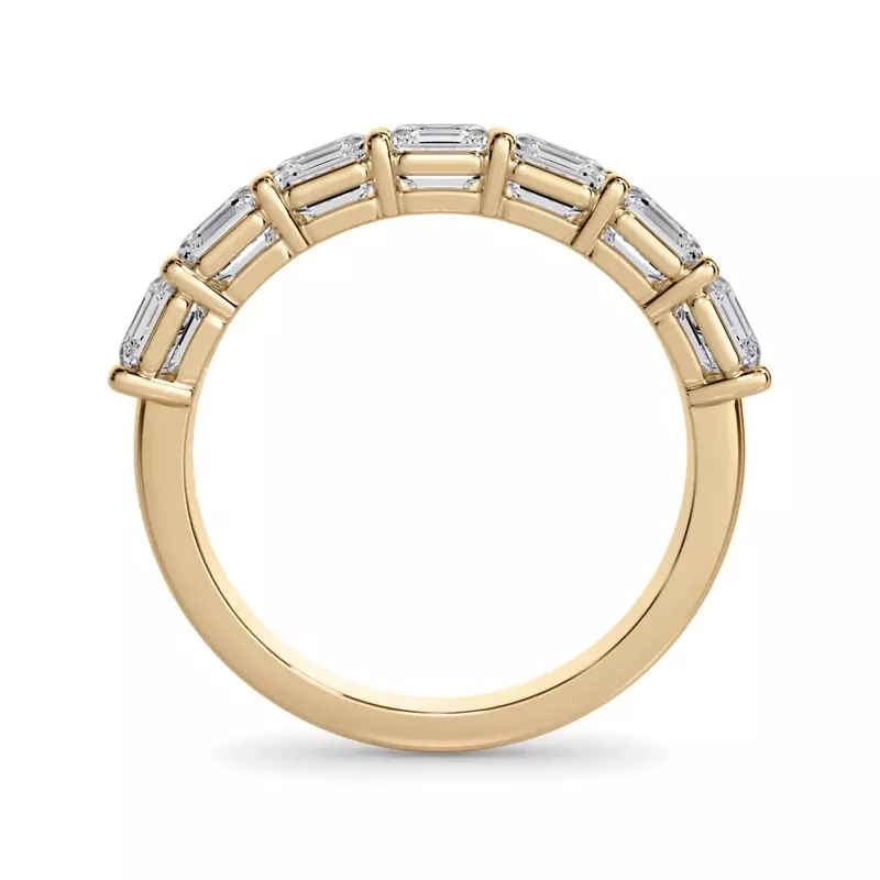 18K Yellow Gold Asscher Cut Diamond 7 Stone Ring (2.00 ct. tw.)