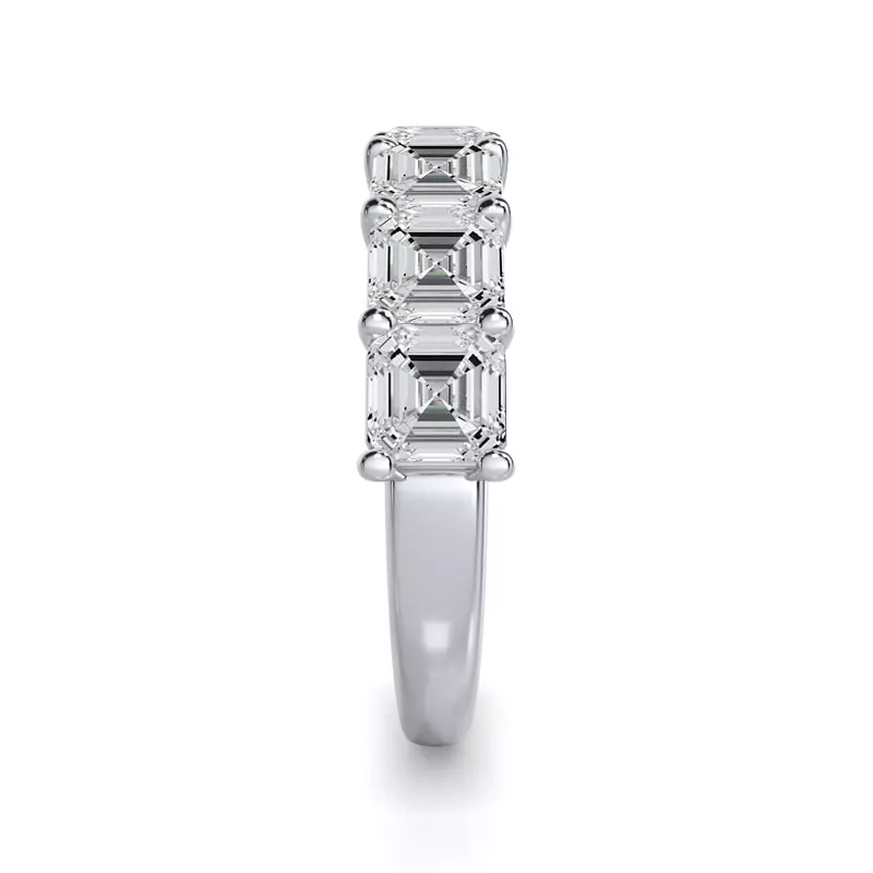 14K White Gold Asscher Cut Diamond 7 Stone Ring (3.00 ct. tw.)
