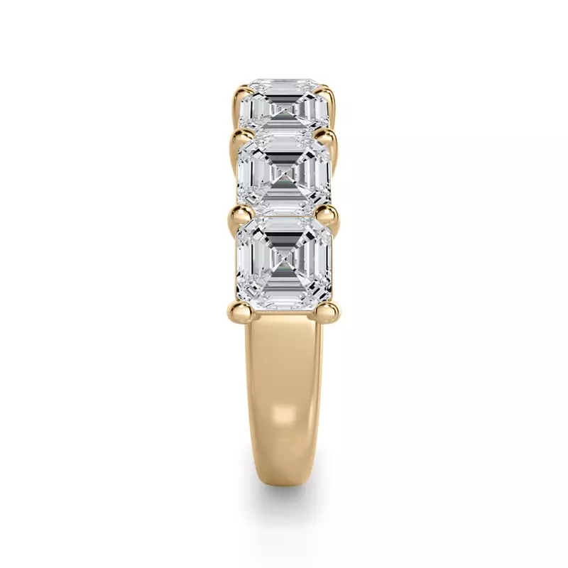 14K Yellow Gold Asscher Cut Lab Diamond 7 Stone Ring (3.50 ct. tw.)