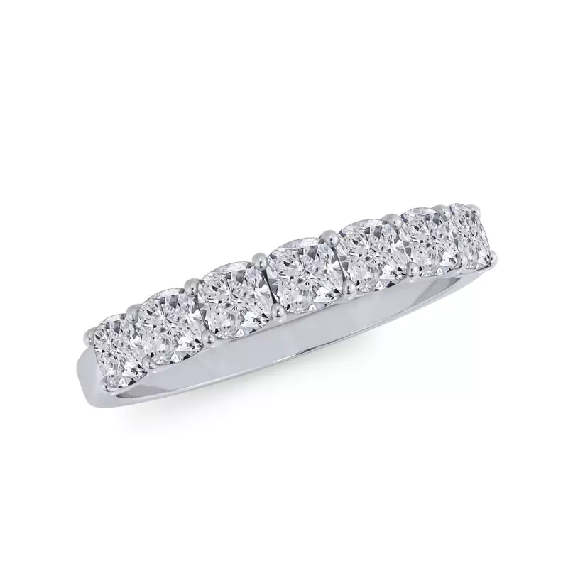 Platinum Cushion Cut Lab Diamond 7 Stone Ring (1.00 ct. tw.)