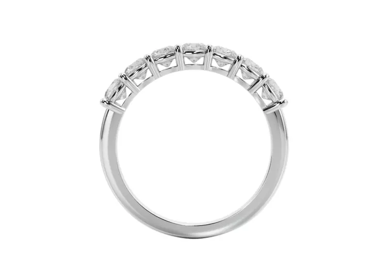 14K White Gold Cushion Cut Diamond 7 Stone Ring (1.00 ct. tw.)