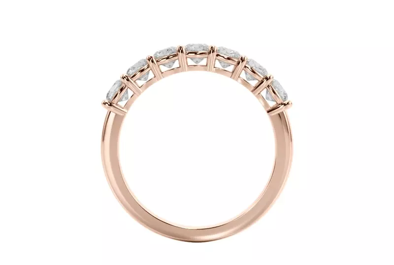 18K Rose Gold Cushion Cut Diamond 7 Stone Ring (1.00 ct. tw.)