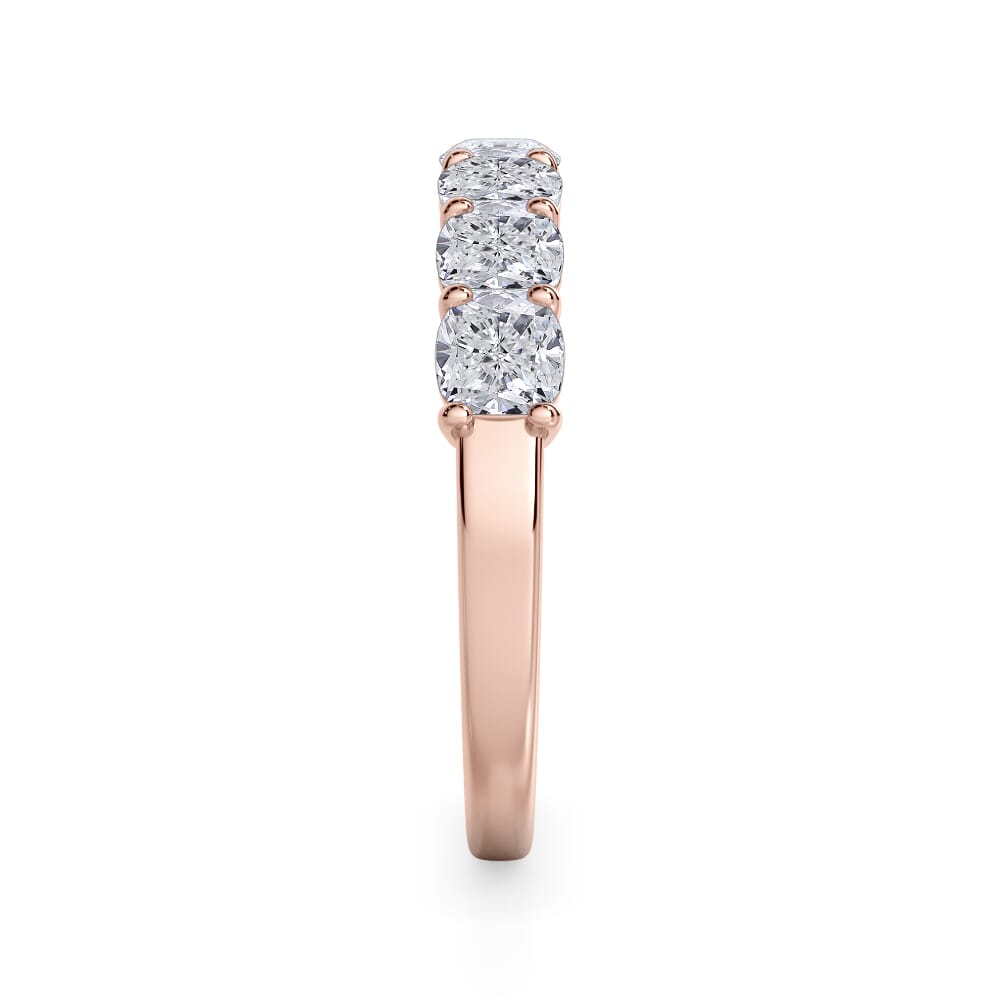 18K Rose Gold Cushion Cut Lab Diamond 7 Stone Ring (1.50 ct. tw.)