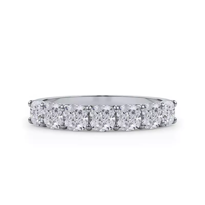 Platinum Cushion Cut Lab Diamond 7 Stone Ring (1.50 ct. tw.)