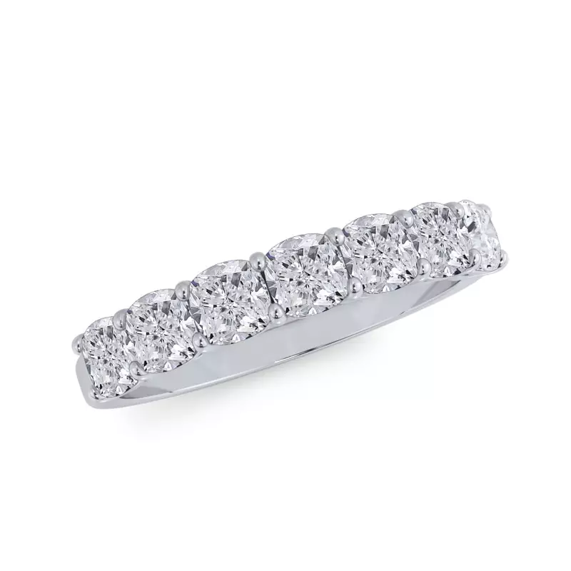 Platinum Cushion Cut Lab Diamond 7 Stone Ring (1.50 ct. tw.)
