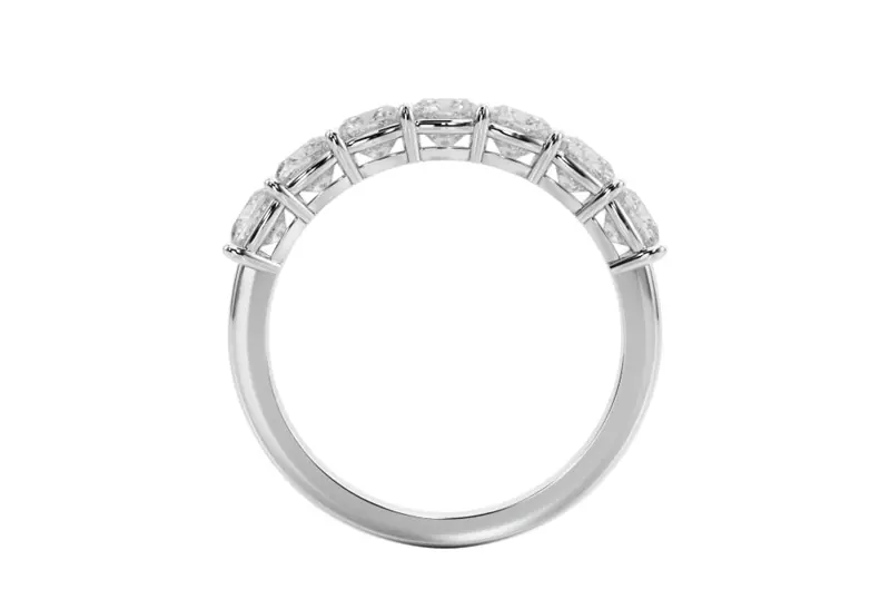14K White Gold Cushion Cut Diamond 7 Stone Ring (1.50 ct. tw.)