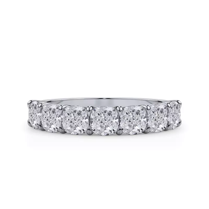 Platinum Cushion Cut Lab Diamond 7 Stone Ring (2.00 ct. tw.)