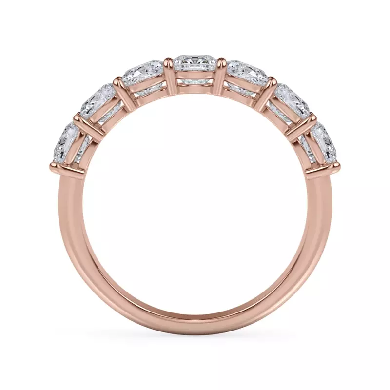 18K Rose Gold Cushion Cut Diamond 7 Stone Ring (2.00 ct. tw.)