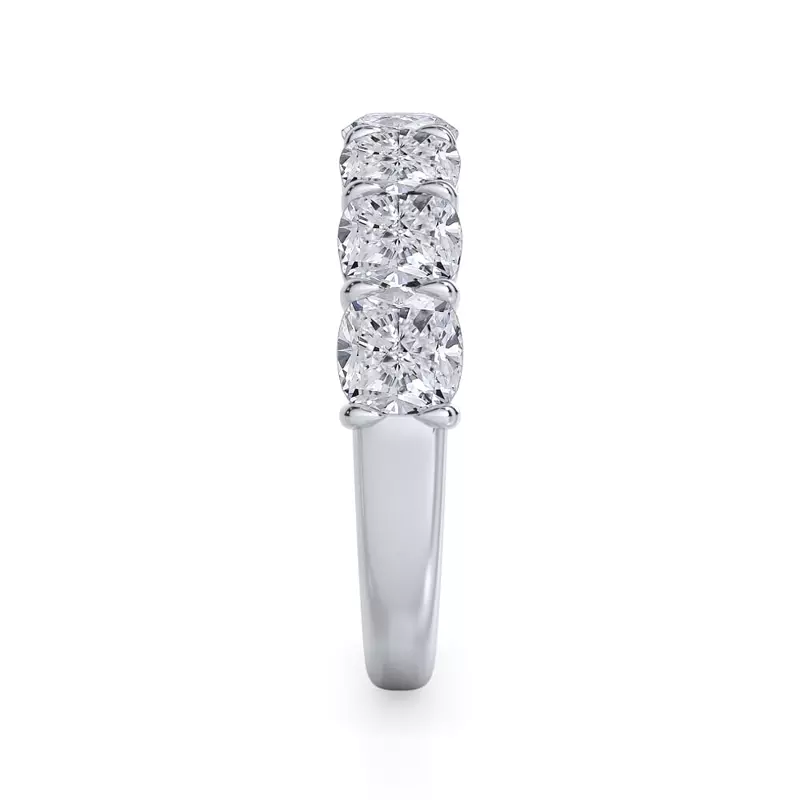 14K White Gold Cushion Cut Lab Diamond 7 Stone Ring (3.00 ct. tw.)