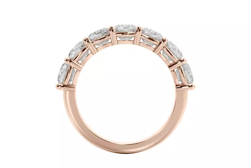 18K Rose Gold Cushion Cut Diamond 7 Stone Ring (3.00 ct. tw.)
