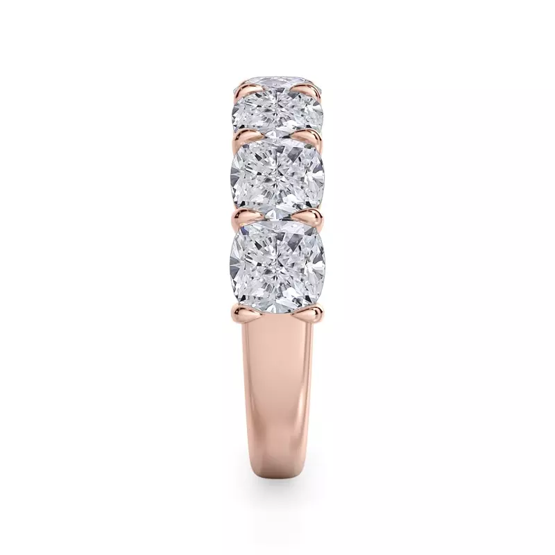 18K Rose Gold Cushion Cut Diamond 7 Stone Ring (3.50 ct. tw.)