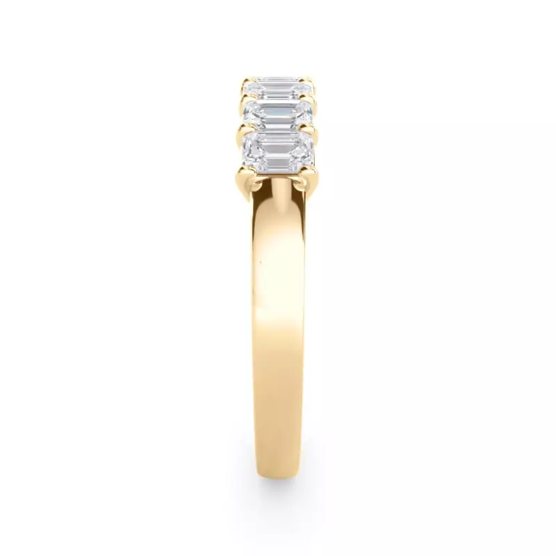 14K Yellow Gold Emerald Cut Lab Diamond 7 Stone Ring (1.00 ct. tw.)