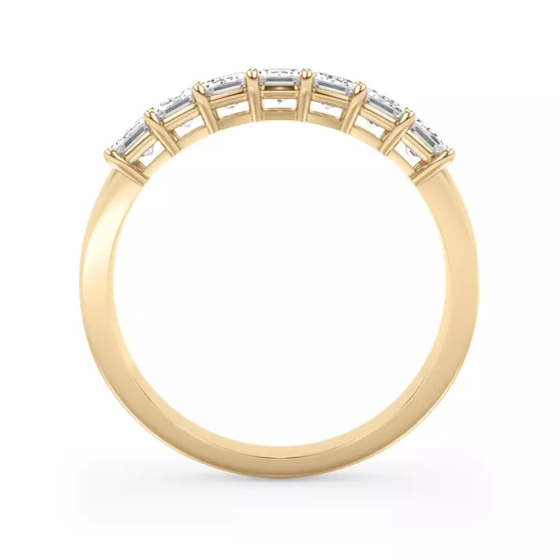 14K Yellow Gold Emerald Cut Lab Diamond 7 Stone Ring (1.00 ct. tw.)