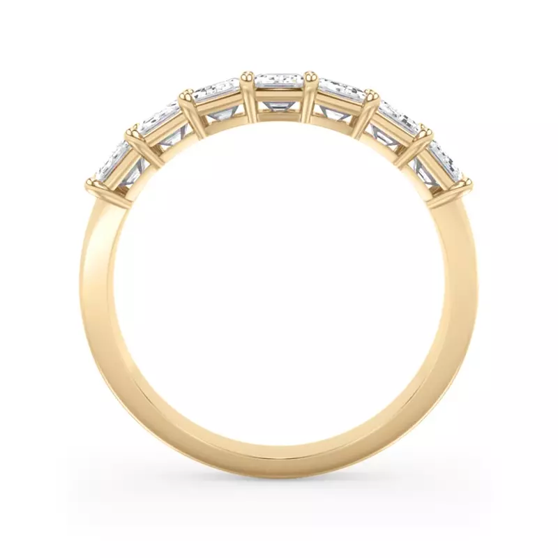 14K Yellow Gold Emerald Cut Lab Diamond 7 Stone Ring (1.50 ct. tw.)