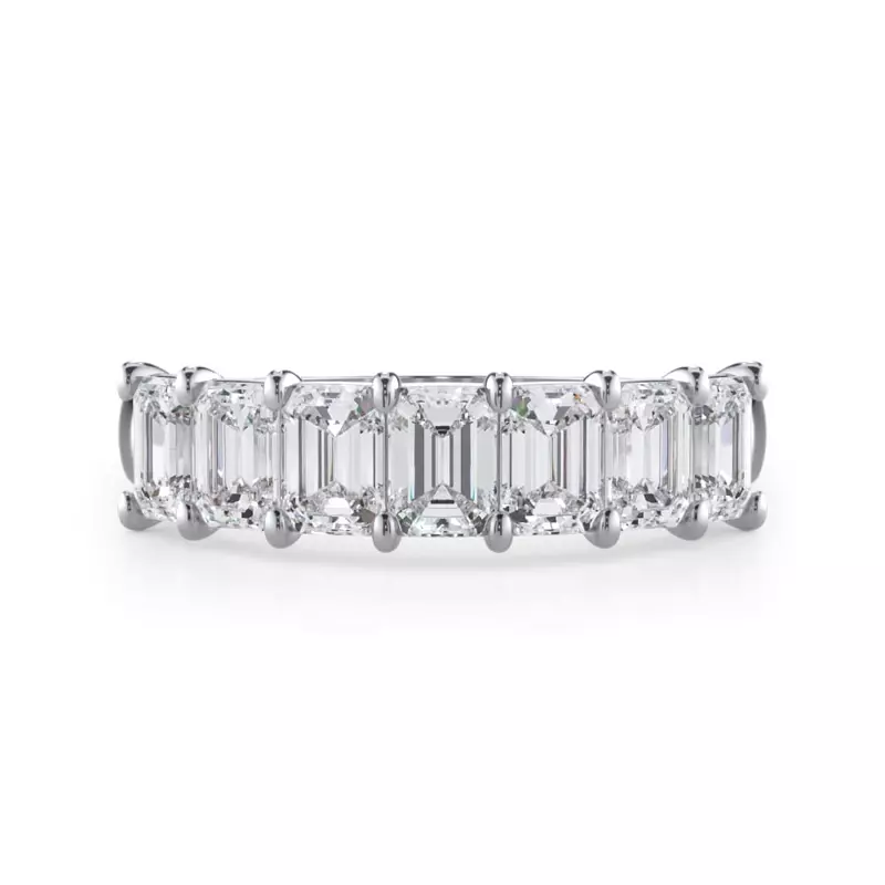 Platinum Emerald Cut Lab Diamond 7 Stone Ring (1.50 ct. tw.)