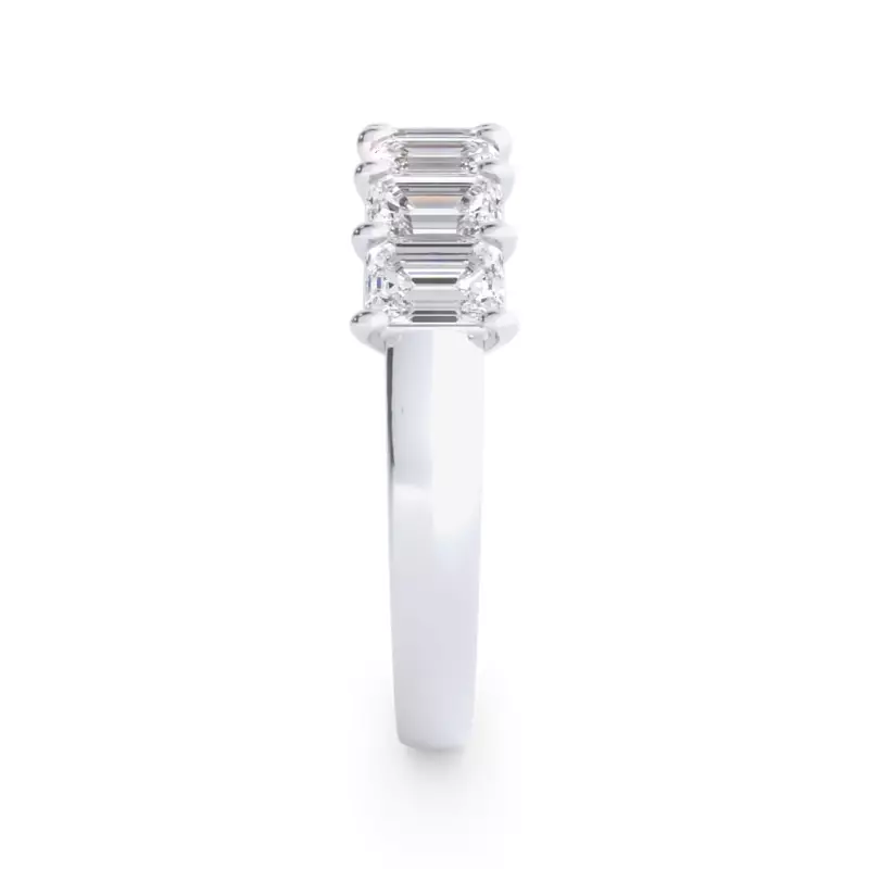 Platinum Emerald Cut Lab Diamond 7 Stone Ring (1.50 ct. tw.)