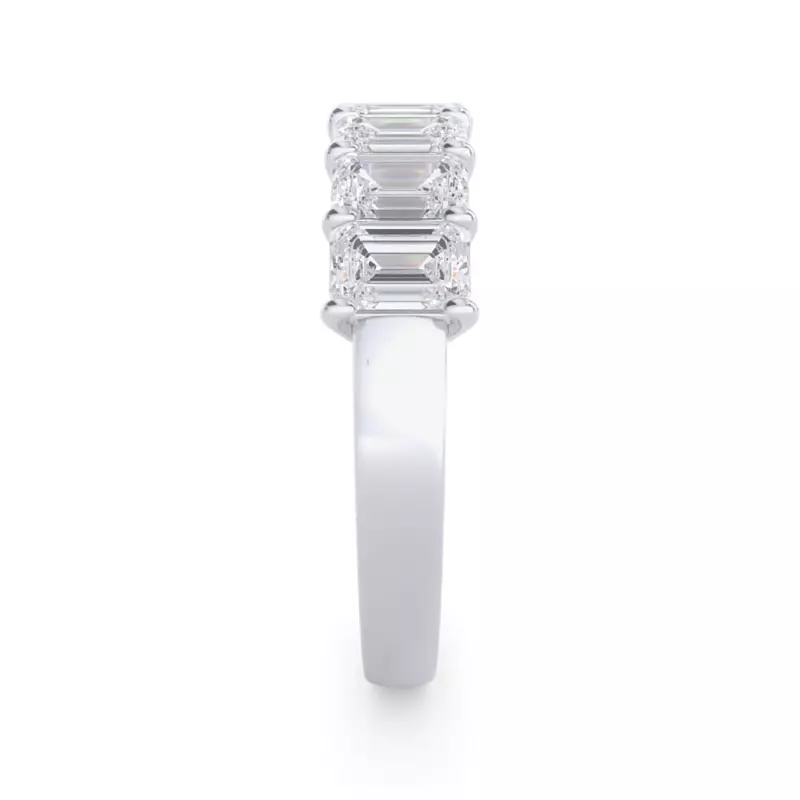 14K White Gold Emerald Cut Lab Diamond 7 Stone Ring (2.00 ct. tw.)