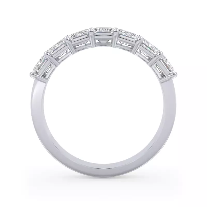 14K White Gold Emerald Cut Lab Diamond 7 Stone Ring (2.00 ct. tw.)