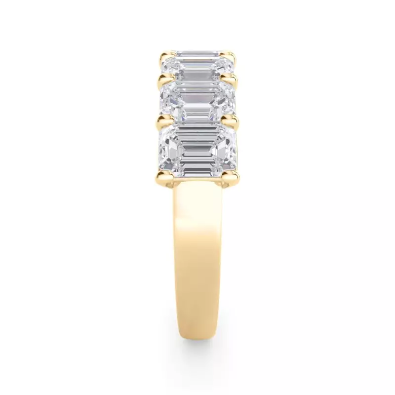 18K Yellow Gold Emerald Cut Diamond 7 Stone Ring (3.00 ct. tw.)