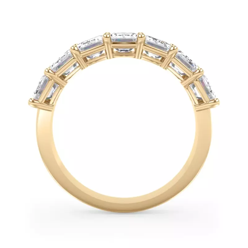 18K Yellow Gold Emerald Cut Diamond 7 Stone Ring (3.00 ct. tw.)