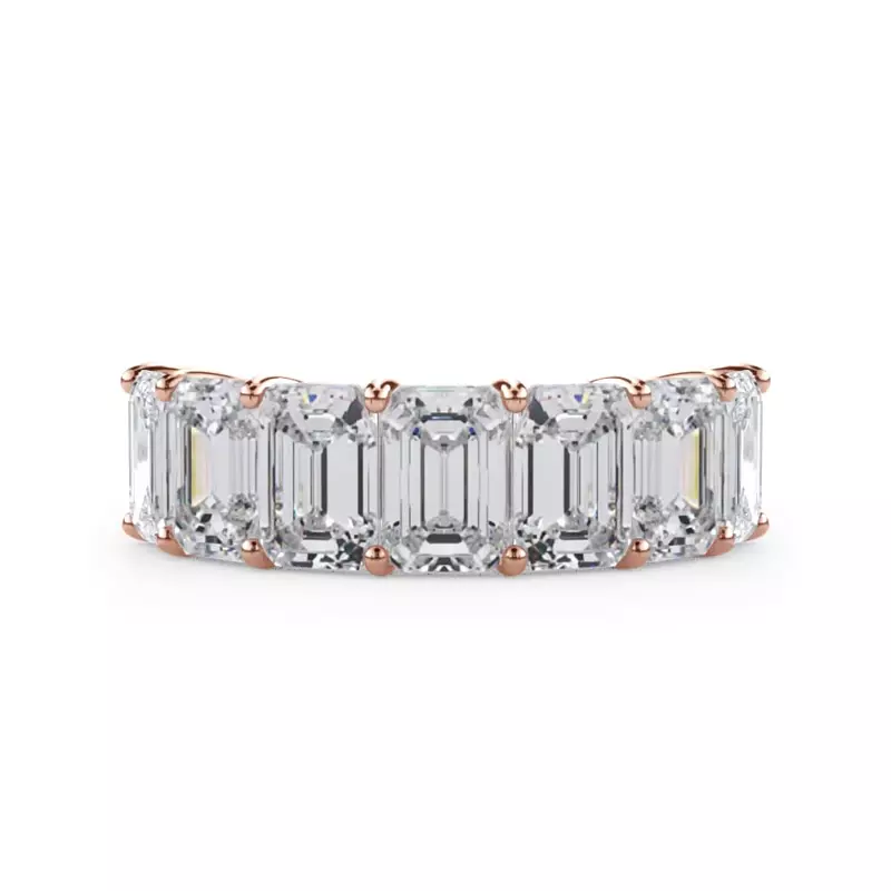 Emerald Cut Lab Diamond 7 Stone Ring (5.00 ct. tw.)