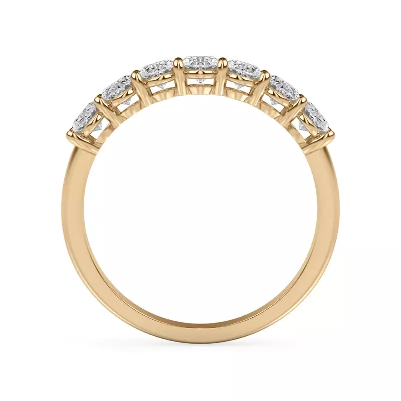 14K Yellow Gold Oval Cut Lab Diamond 7 Stone Ring (1.00 ct. tw.)