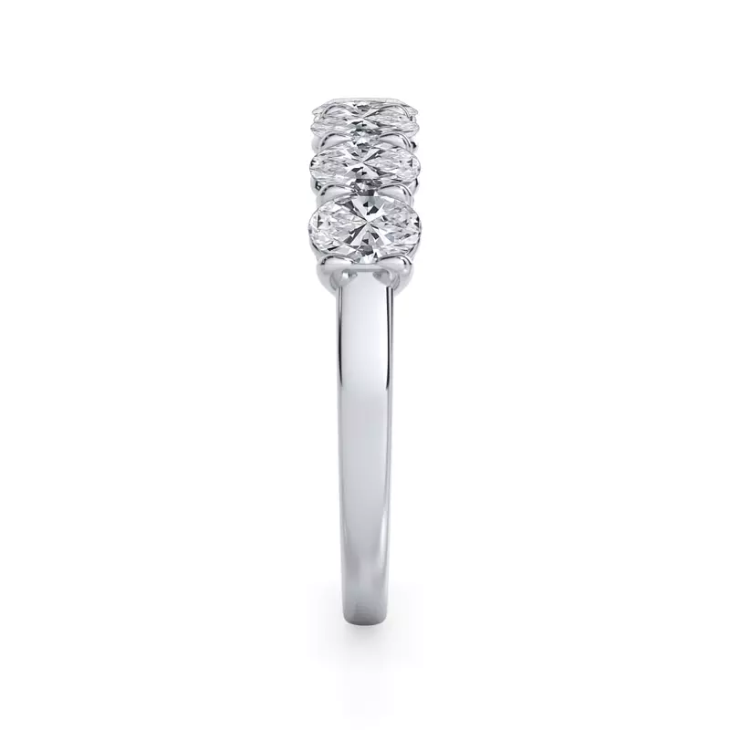 Platinum Oval Cut Lab Diamond 7 Stone Ring (1.00 ct. tw.)